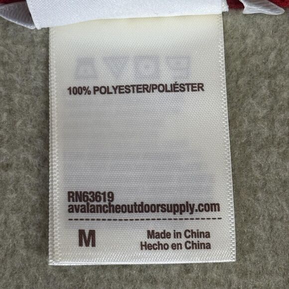 Avalanche Sweater‎ Mens Medium Olive Green Waffle Fleece Quarter Snap Pullover - Picture 5 of 10